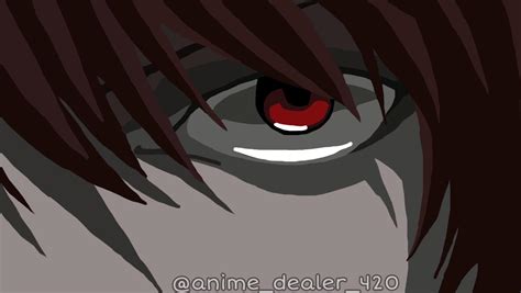 i digitally drew lights shinigami eye, its my first drawing on a computer with a mouse so it's ...