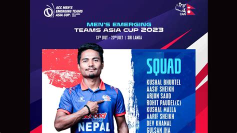 Nepali cricket team participating in ACC Emerging Teams Asia Cup ...