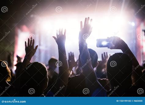 Picture of Dancing Crowd at Music Festival Editorial Stock Photo ...