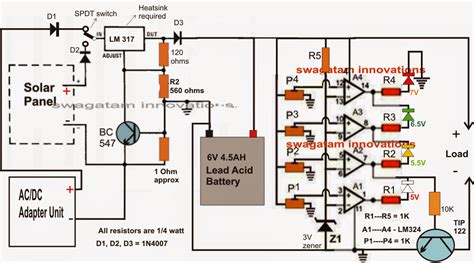 6V Solar Battery Charger Circuit | Circuit Diagram Centre