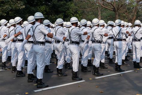 Kolkata Police Force at Red Road Parade, Kolkata Editorial Stock Image ...