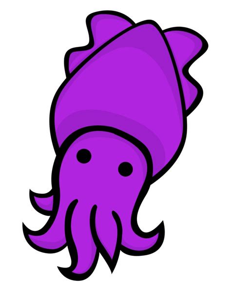 Squid Black And White Clipart