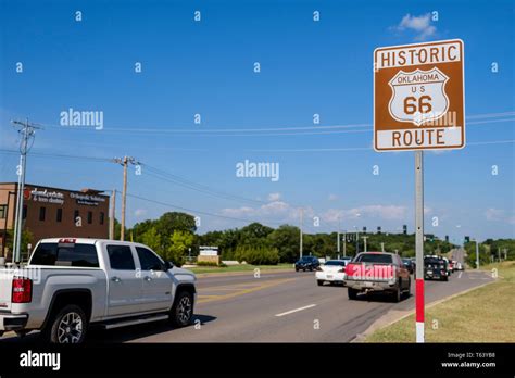 Historic U.S. Route 66 Oklahoma traffic sign Stock Photo - Alamy