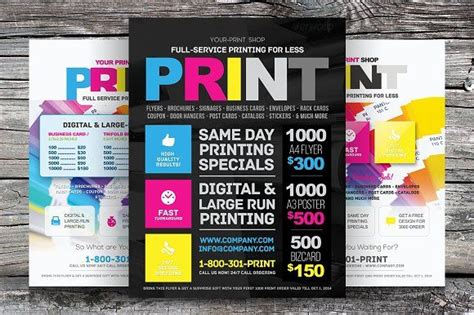 Print Shop Flyer Template | Flyer printing, Flyer template, Flyer