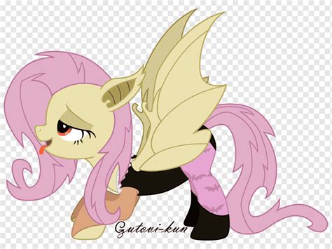 Pony Fluttershy Kartun Seni Penggemar Vampir, kelelawar, kuda, ungu ...