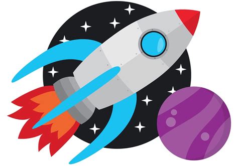 Space Rocket Vector | Free vector clipart, Clip art, Free vector ornaments