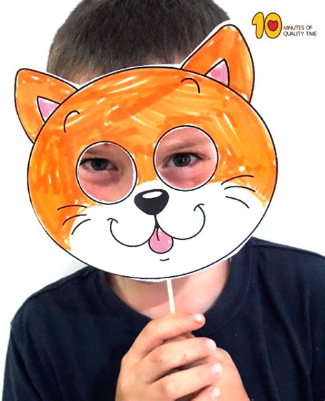 Cat Paper Mask Template – 10 Minutes of Quality Time