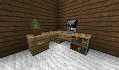 [Detail] Corner Desk Modern Minecraft Houses, Minecraft Structures, Minecraft Plans, Minecraft ...