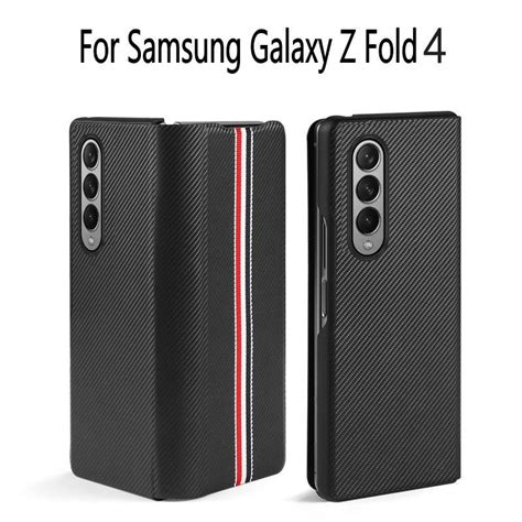 High Quality Fiber Grain Leather Case for Samsung Galaxy Z Fold 4 Anti ...