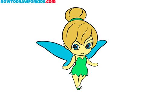 How to Draw Tinkerbell - Easy Drawing Tutorial For Kids