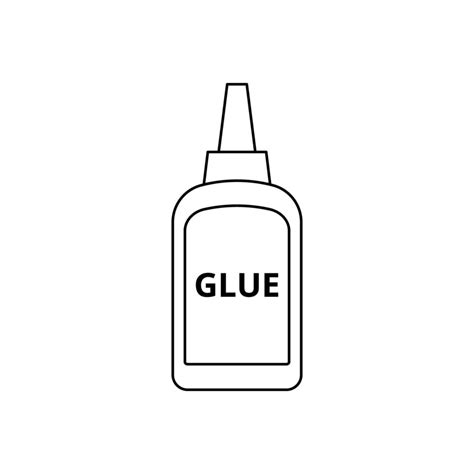 Glue Bottle line art 16182119 Vector Art at Vecteezy