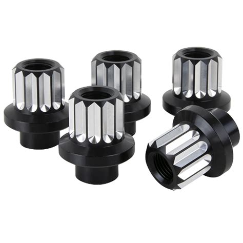 Billet Aluminum Race Lug Nuts 1/2-20 Shank Style 5PK