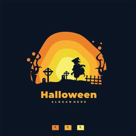 Premium Vector | Halloween logo design vector illustration