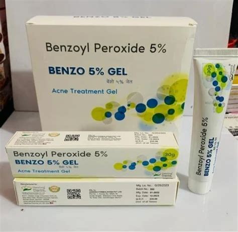 Benzoyl Peroxide 5% Gel at Rs 260/piece | Benzoyl Peroxide Acne Gel in ...