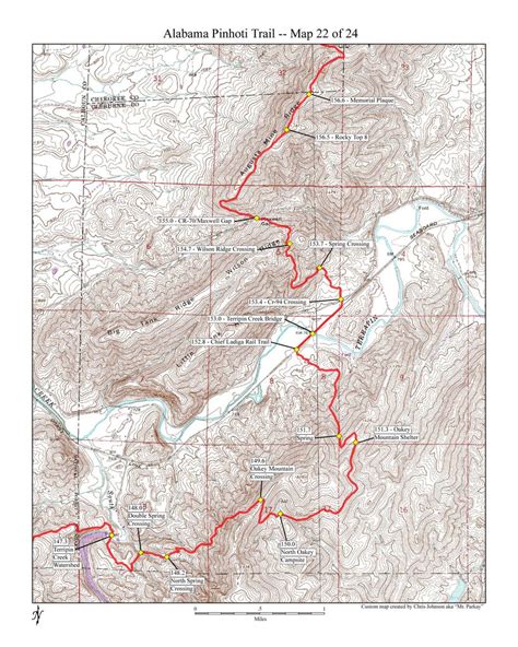 Alabama Pinhoti Trail - Maplets Southeast Region, Gps Map, Anniston ...