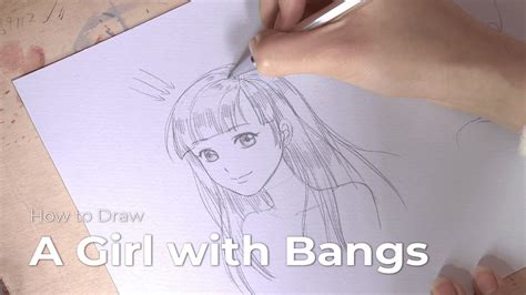 Learn how to draw manga easily: Girl with Bangs - YouTube