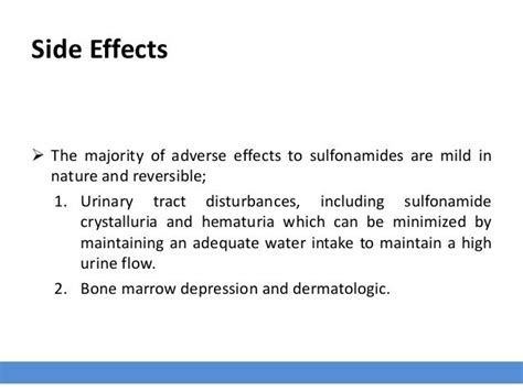 Antibiotics Groups - Sulfonamides