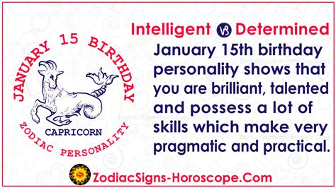 January 15 Zodiac (Capricorn) Horoscope Birthday Personality and Lucky ...