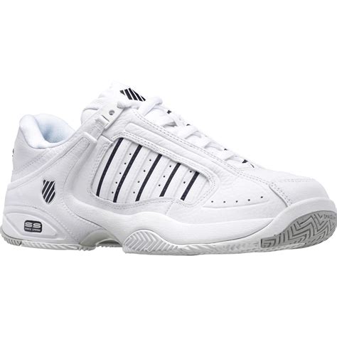 K-Swiss Mens Defier RS Tennis Shoes - White/Black - Tennisnuts.com