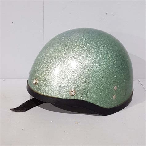 Green Glitter Motorcycle Helmet | Tramps Prop Hire