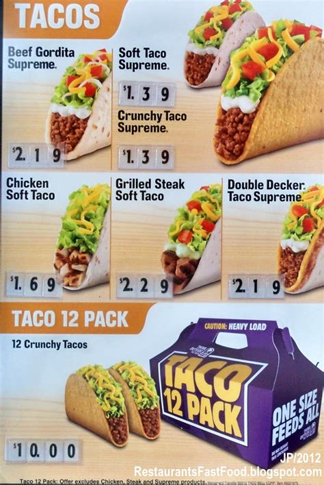 Restaurant Fast Food Menu McDonald's DQ BK Hamburger Pizza Mexican Taco BBQ Chicken Seafood ...