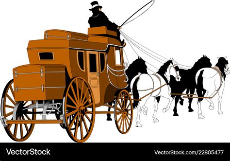 Stagecoach Royalty Free Vector Image - VectorStock