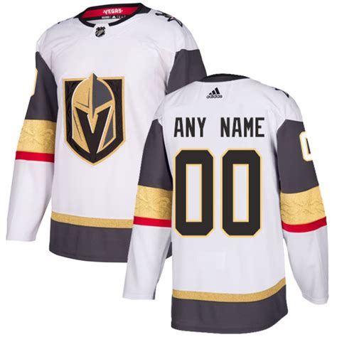 Men's Adidas Vegas Golden Knights Personalized Authentic White Road NHL ...