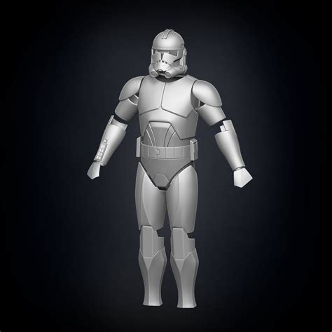 Phase 2 Animated Clone Trooper Armor 3D model 3D printable | CGTrader