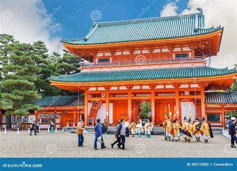 Heian Jingu Shrine in Kyoto, Japan Editorial Photography - Image of ...