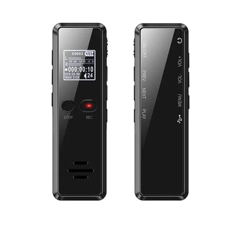 Professional Mini Digital Voice Recorder 8G Metal OLED Display 1536Kbps ...