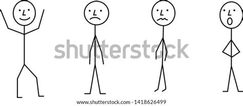 Set Different Stick Figures 4 Stick Stock Vector (Royalty Free) 1418626499 | Shutterstock