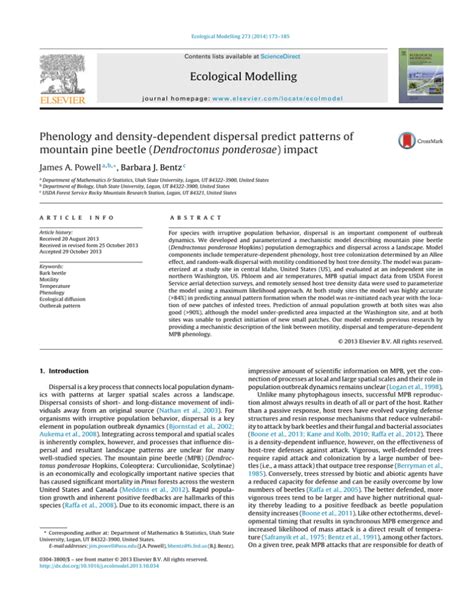 Ecological Modelling Phenology and