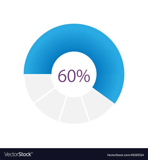 Doughnut infographic chart design template Vector Image