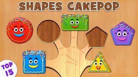 Fun Shapes Cake Pop Finger Family Game | Daddy Finger Family Rhyme in 2021 | Finger family ...