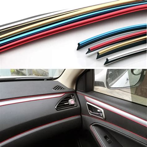 6 meters Universal Car Styling Flexible Trim For Car Interior Exterior Moulding PVC Decorative ...