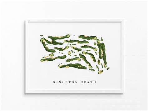 Kingston Heath Golf Club Australia Golf Course Map, Personalized Golf Art Gifts for Men Wall ...