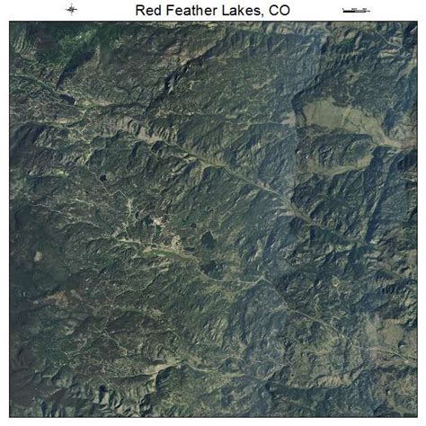 Aerial Photography Map of Red Feather Lakes, CO Colorado