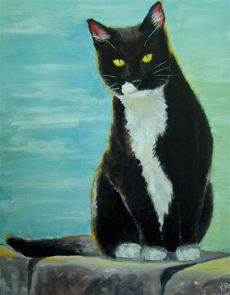 17 Best images about Cat Art Black and White Cats on Pinterest ...