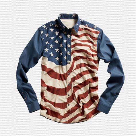 Premium PSD | American flag shirt