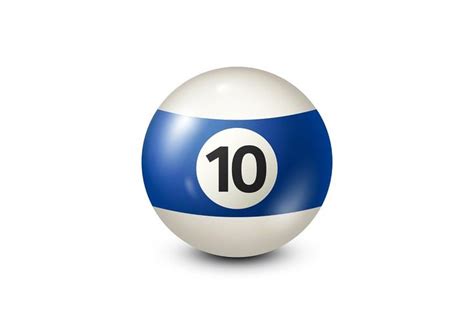 Billiard,blue pool ball with number 10.Snooker. Transparent background ...