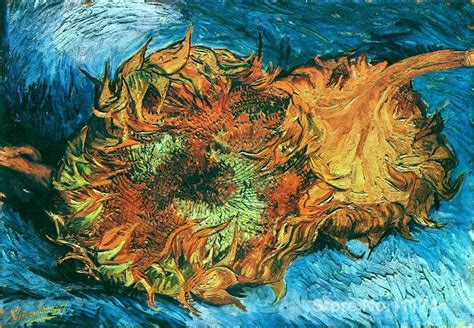 Vincent Van Gogh paintings of Still Life with Two Sunflowers ...