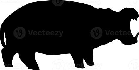 silhouette of a hippo 23392126 PNG