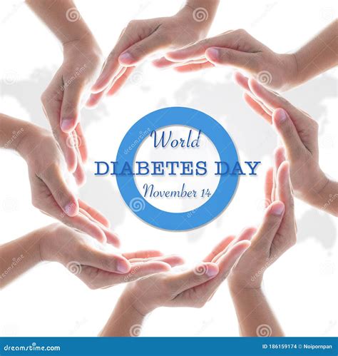 World Diabetes Day Concept with Blue Circle Logo Campaign for Diabetic ...