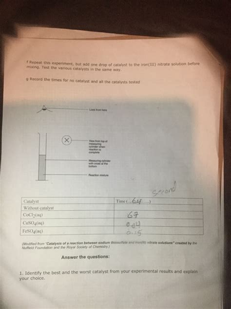 Solved Practical experiment 2 of a reaction between sodium | Chegg.com