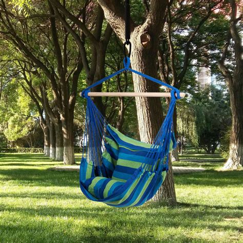 Hanging Rope Swing Seat With 2 Seats For Outdoor Play Blue