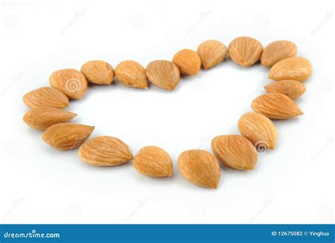 Almonds Heart Shape Stock Photography - Image: 12675082