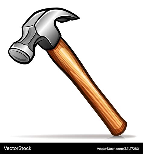 Hammer cartoon icon isolated Royalty Free Vector Image