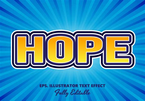 Hope Vector Text Effect Fully Editable Graphic by kazim.abbas1996 ...