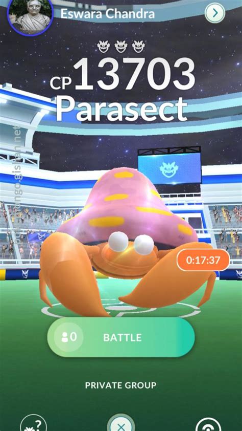 Parasect Raid Boss - Pokemon Go