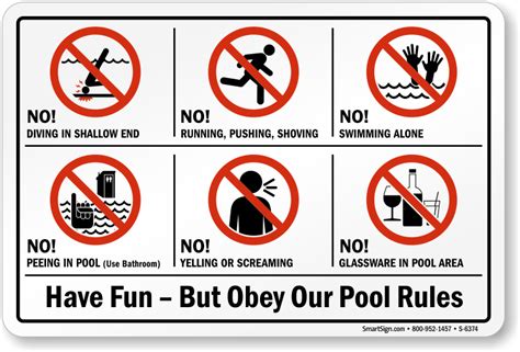 Have Fun But Obey Our Pool Rules Sign, SKU: S-6374